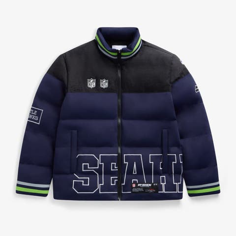 Unisex  College Navy Seattle Seahawks Team Puffer Jacket
