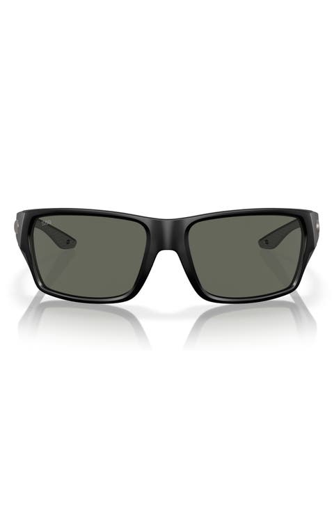 Tailfin 60mm Polarized Rectangular Sunglasses