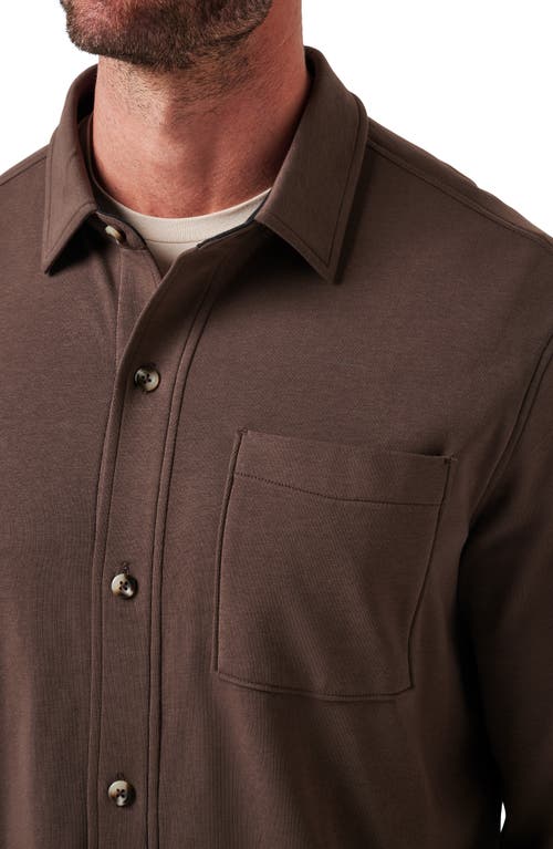 Travismathew Cloud Shirt Jacket In Chocolate
