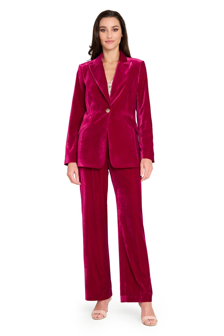 Velvet Jacket, Alternate, color, MAGNETA