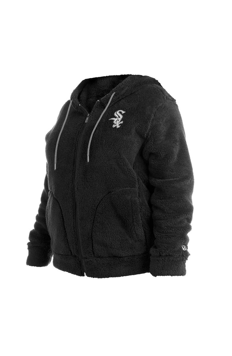 New Era Women's New Era Black Chicago White Sox Plus Size Sherpa Full-Zip Jacket, Alternate, color, 