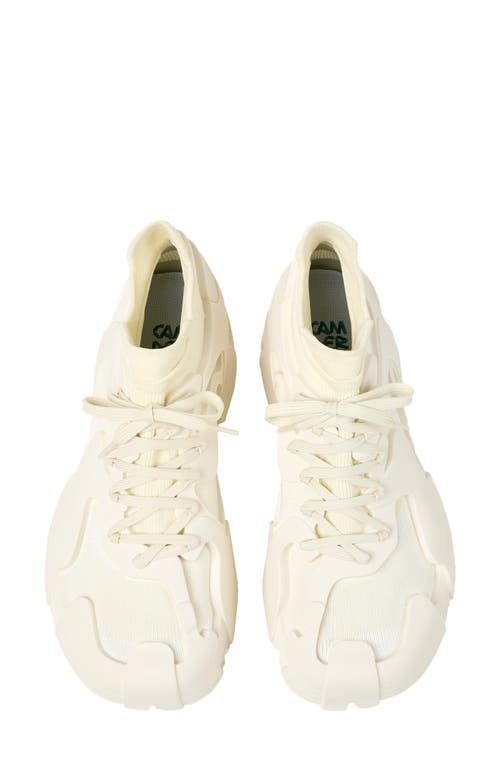 Camperlab Tossu Mixed Media Sneaker In White Natural
