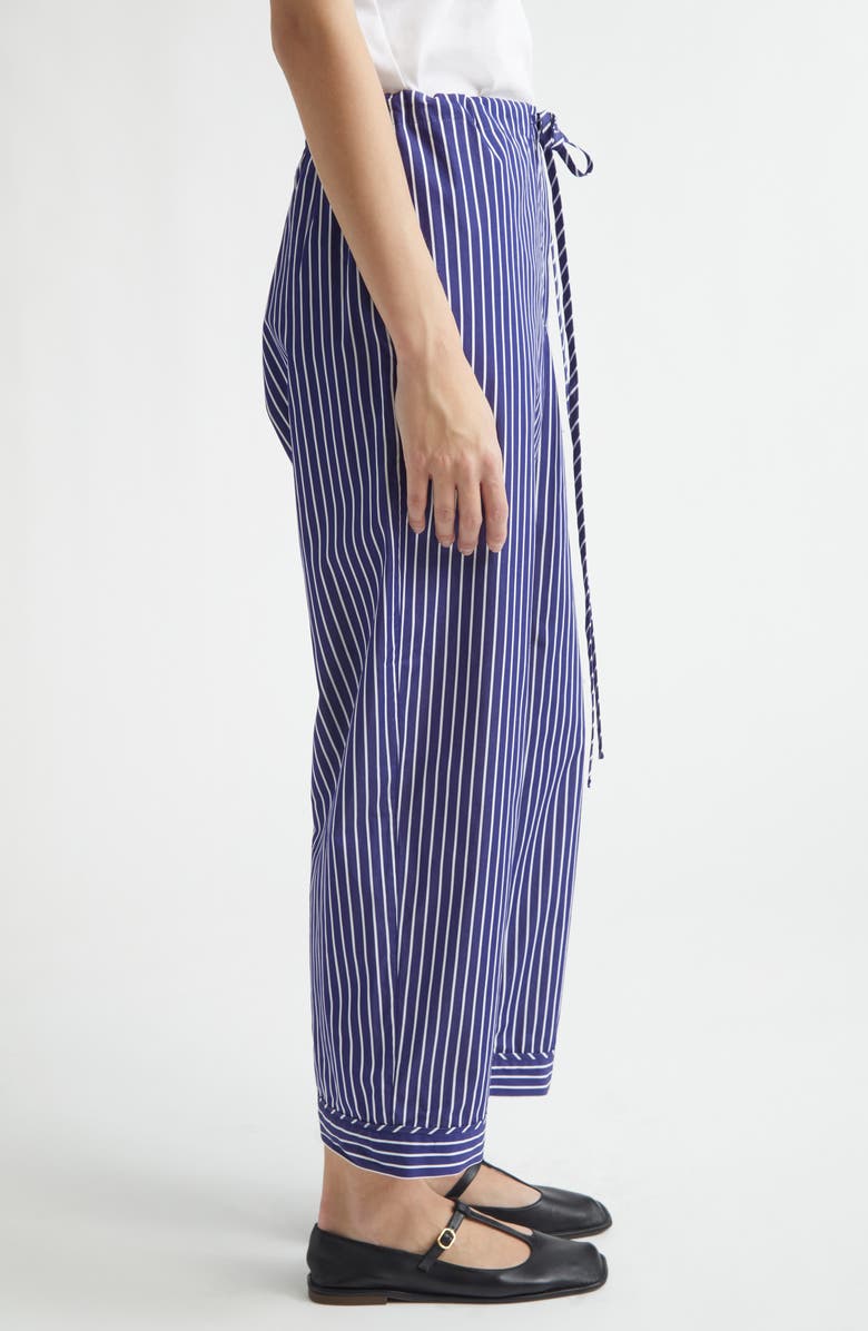 NACKIYÈ Life Is a Beach Stripe Crop Poplin Pajama Pants, Alternate, color, Sailor Stripe