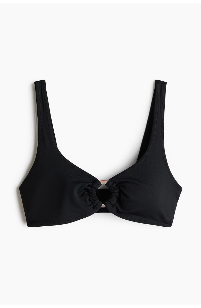 H&M Padded bikini top, Alternate, color, Black