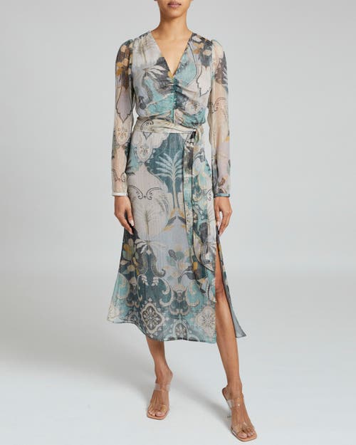 Santorelli Blaire Midi Dress In Indigo Multi