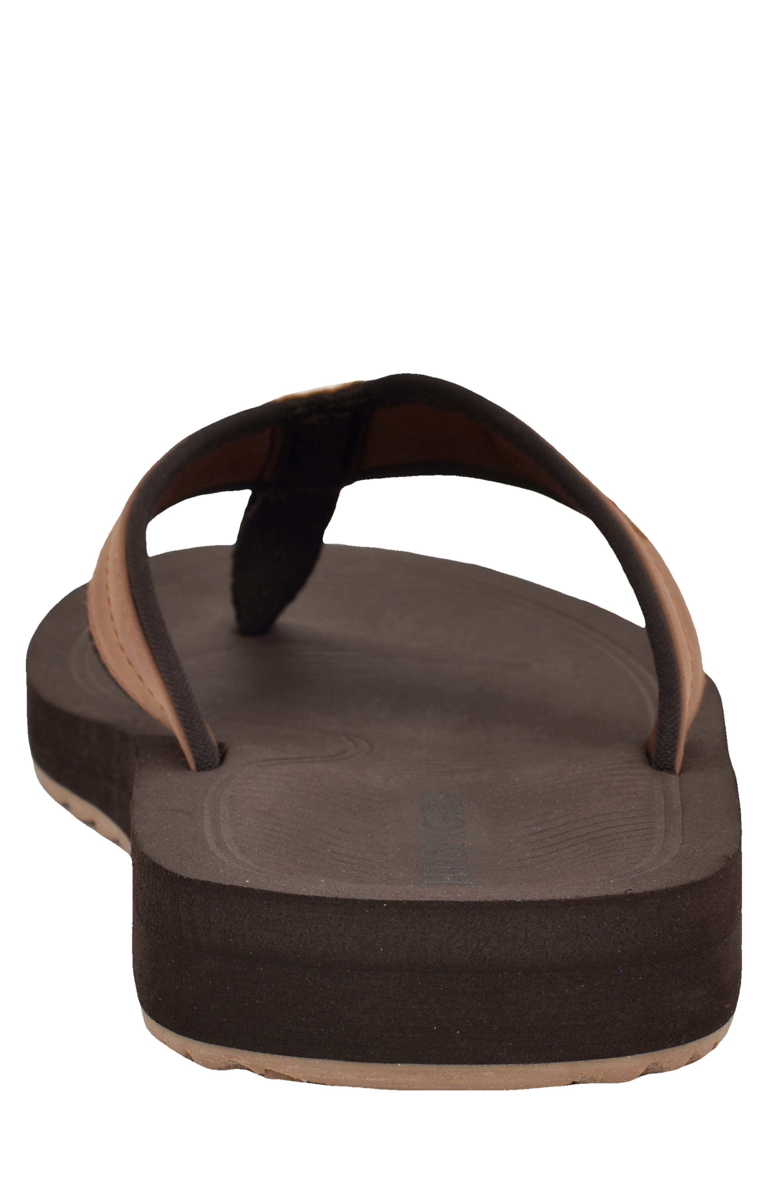 Orlind Logo Flip Flop, Alternate, color, COGNAC/ DARK COFFEE