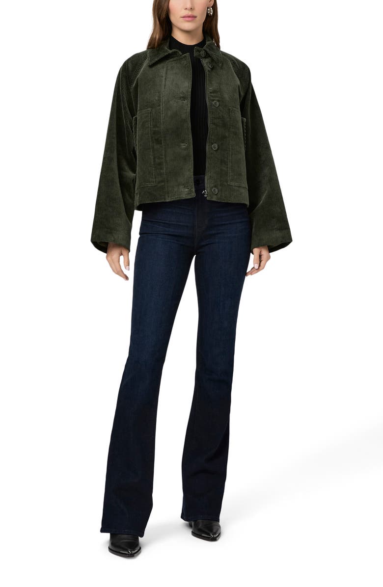 PAIGE Tylee Boxy Corduroy Jacket, Alternate, color, Dark Fern Green