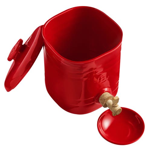 Emile Henry Vinegar Pot In Burgundy