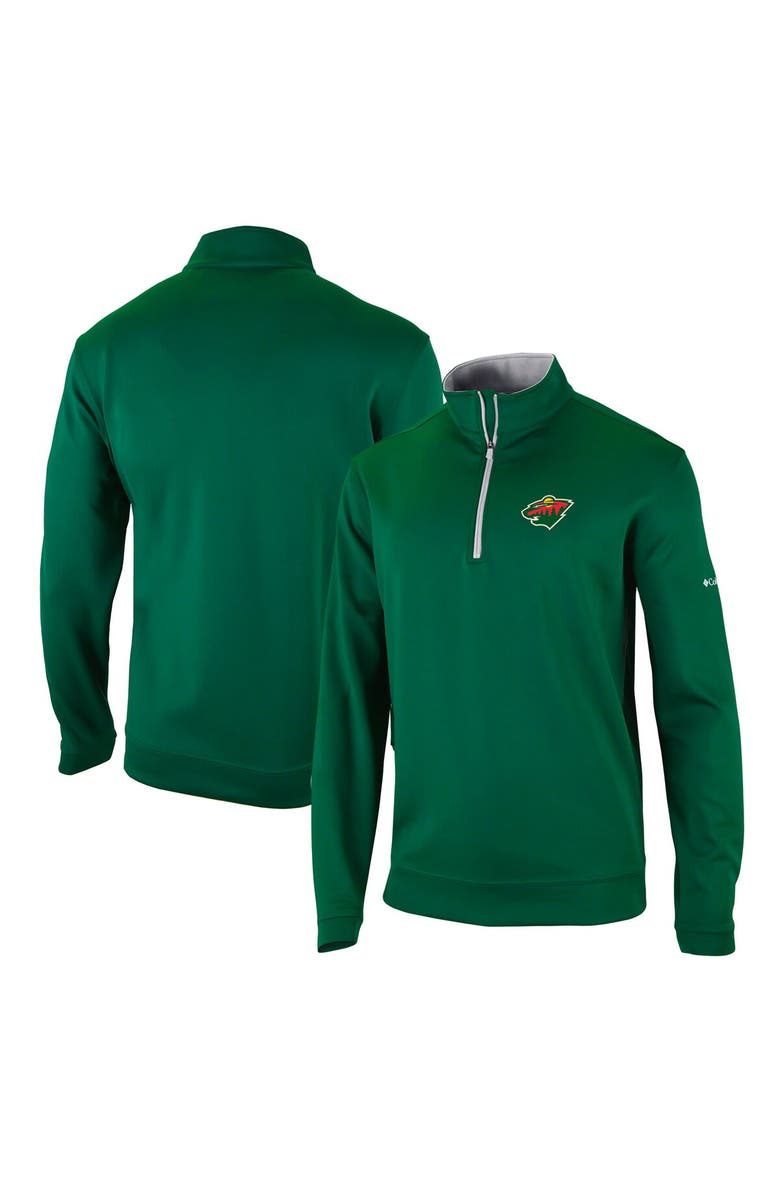 Columbia Men's Columbia Green Minnesota Wild Wickham Hills Omni-Wick Quarter-Zip Jacket, Main, color, Green