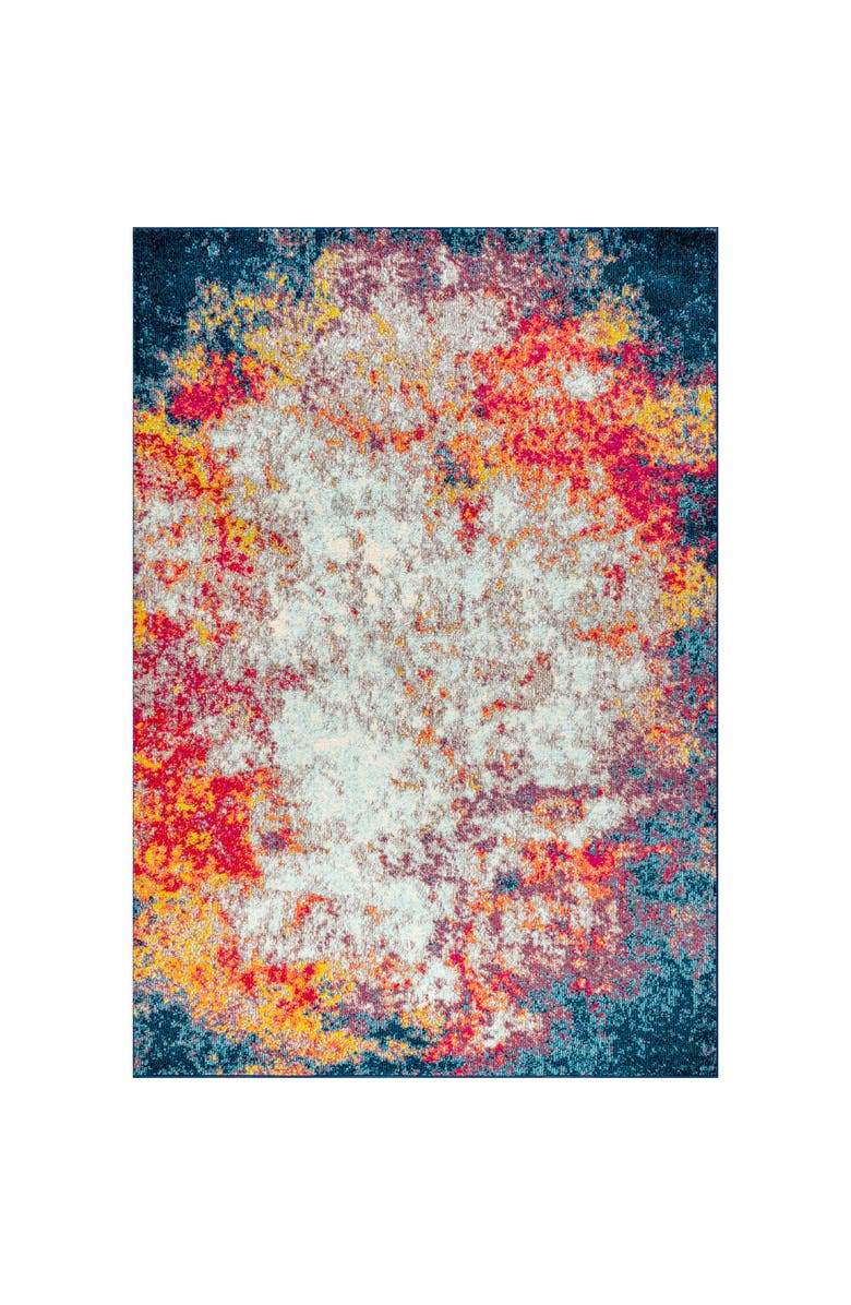 JONATHAN Y Contemporary POP Modern Abstract Area Rug, Alternate, color, Cream/Blue