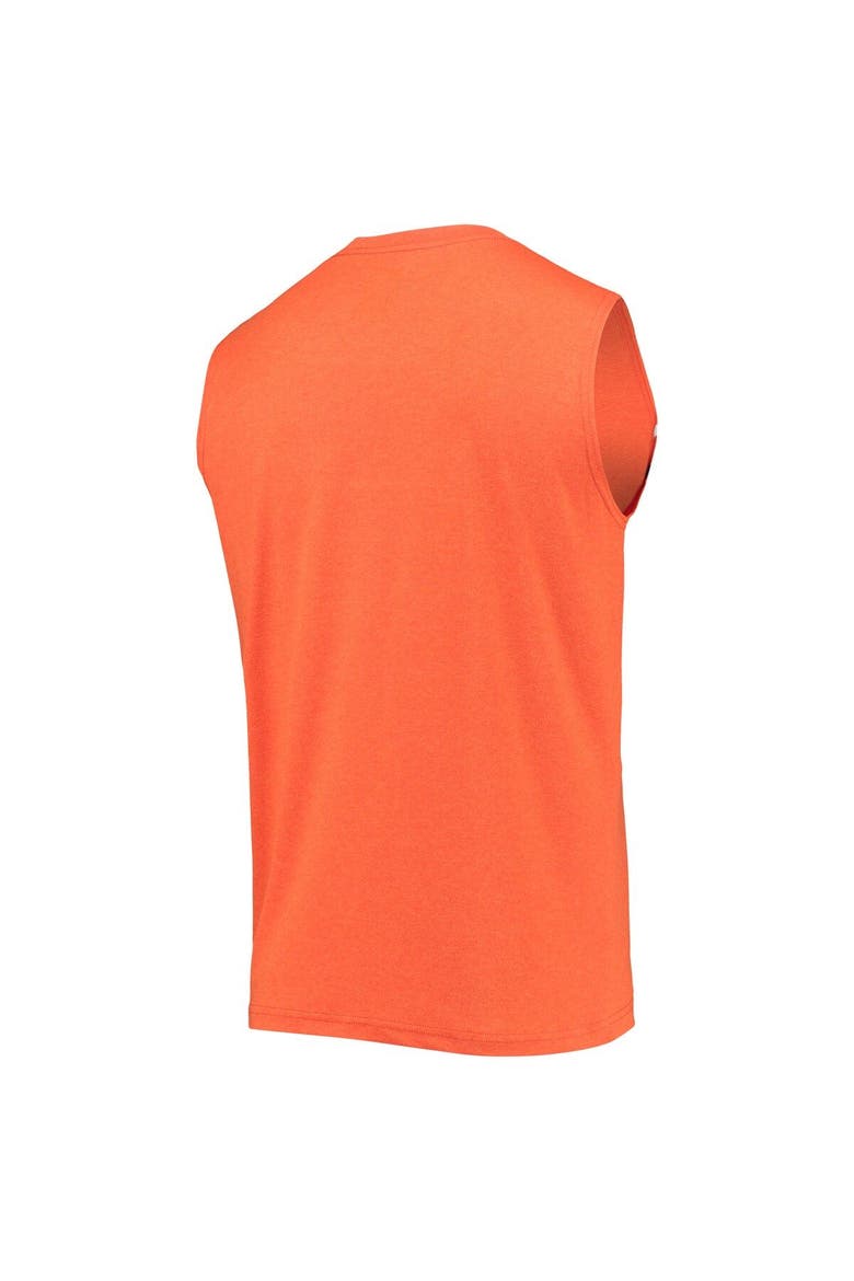 Men's New Era Orange Chicago Bears Brushed Sleeveless Tank Top, Alternate, color, Orange