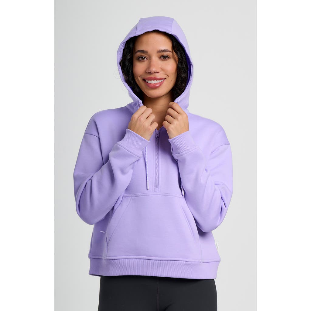 Free Fly Northcoast Fleece Half Zip Hoodie In Purple