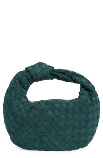 Urban Expressions Handbags Woven Faux Suede Clutch In Green