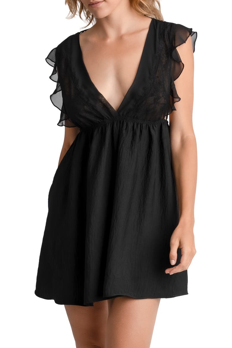 Elsie Babydoll Chemise, Main, color, BLACK