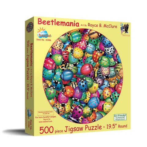 Beetles Round Mania 500 piece Jigsaw Puzzle for Adults