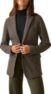 Faherty Inlet Houndstooth Knit Tweed Blazer