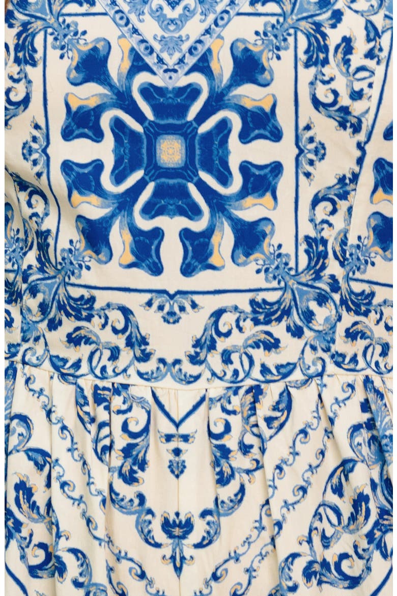 Print Wide Leg Jumpsuit, Alternate, color, BLUE WHITE