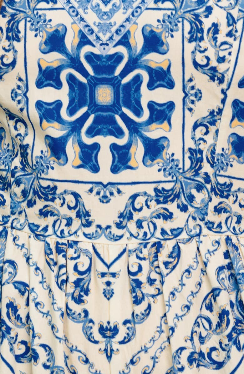 FLYING TOMATO Print Wide Leg Jumpsuit, Alternate, color, Blue White