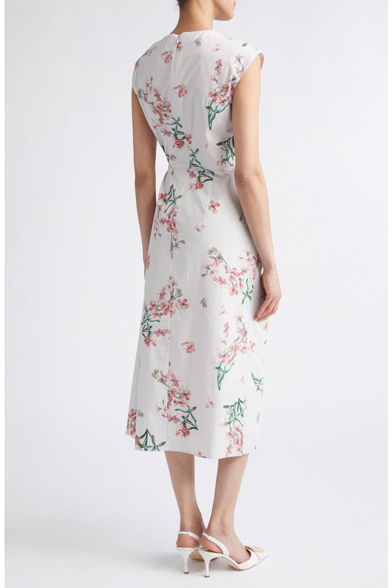 Floral Organic Cotton Midi Dress, Alternate, color, PAINTED ORCHID PETAL PINK