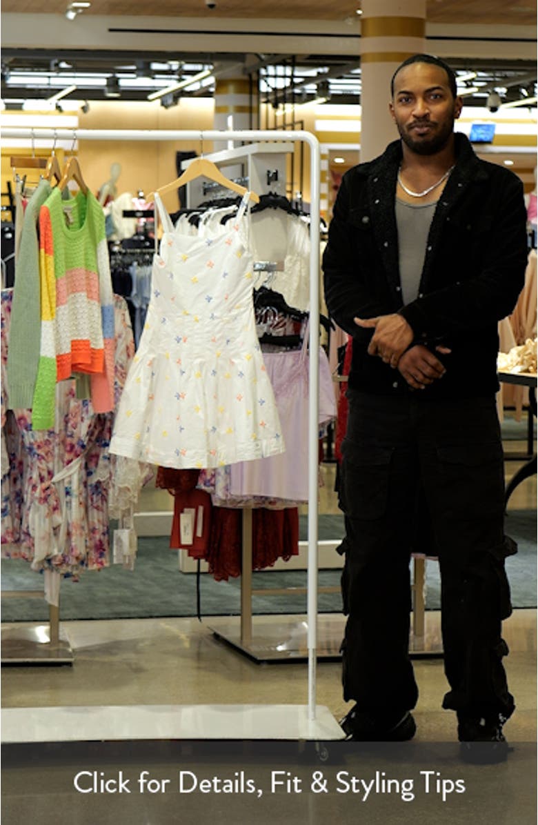 Kids' Bow Print Open Back Cotton Sundress, sales video thumbnail