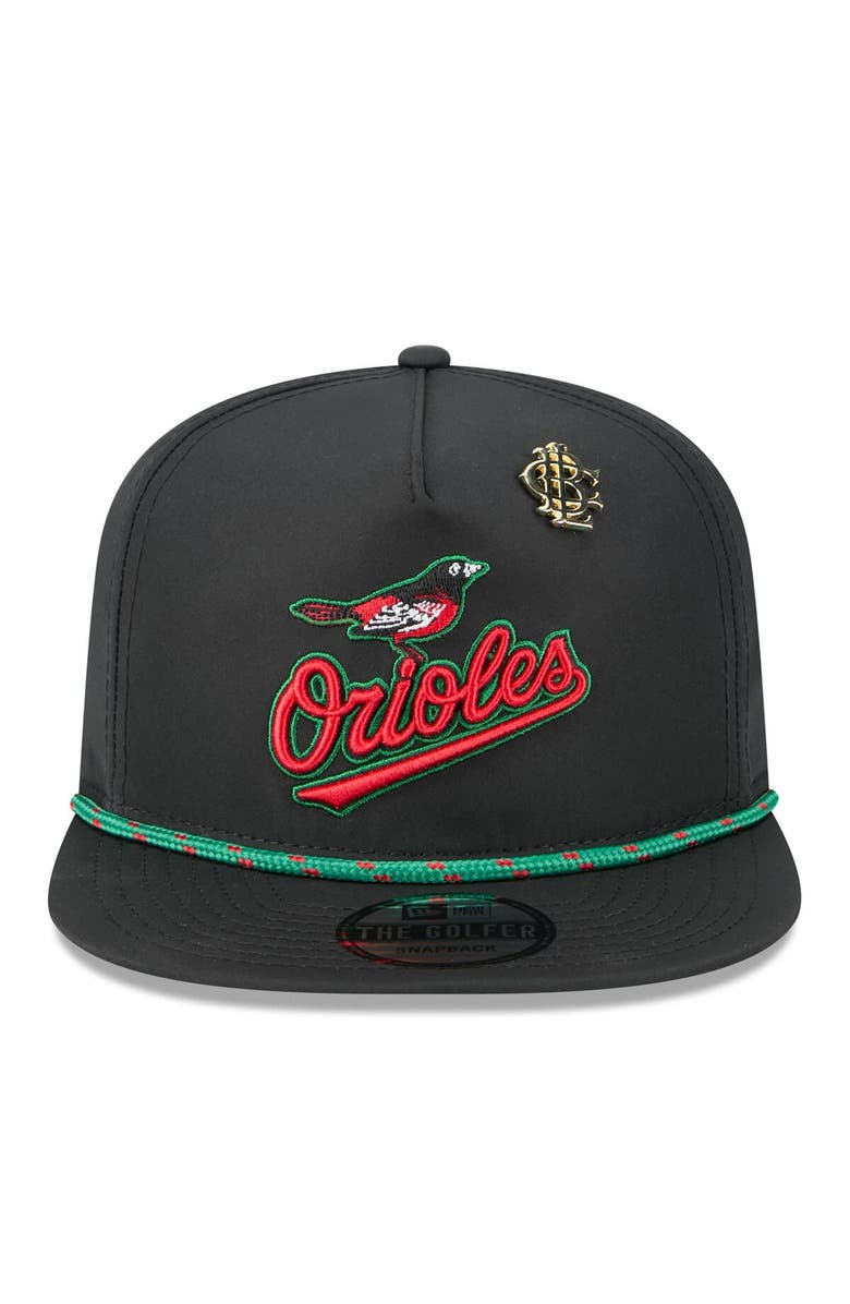 New Era Men's New Era Black Baltimore Orioles 2025 Big League Chew Golfer Snapback Hat, Alternate, color, Black