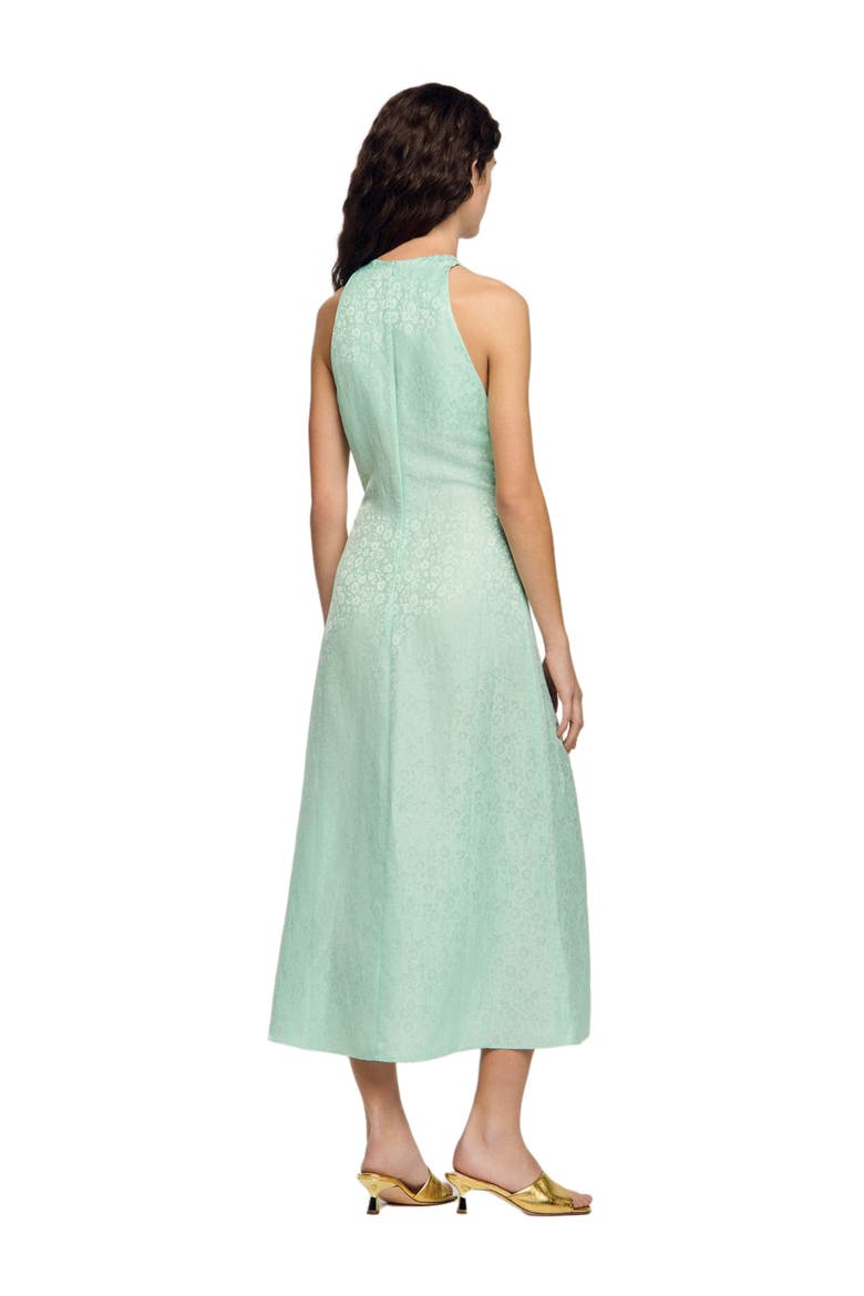 Floral print V-neck maxi dress, Alternate, color, Light green