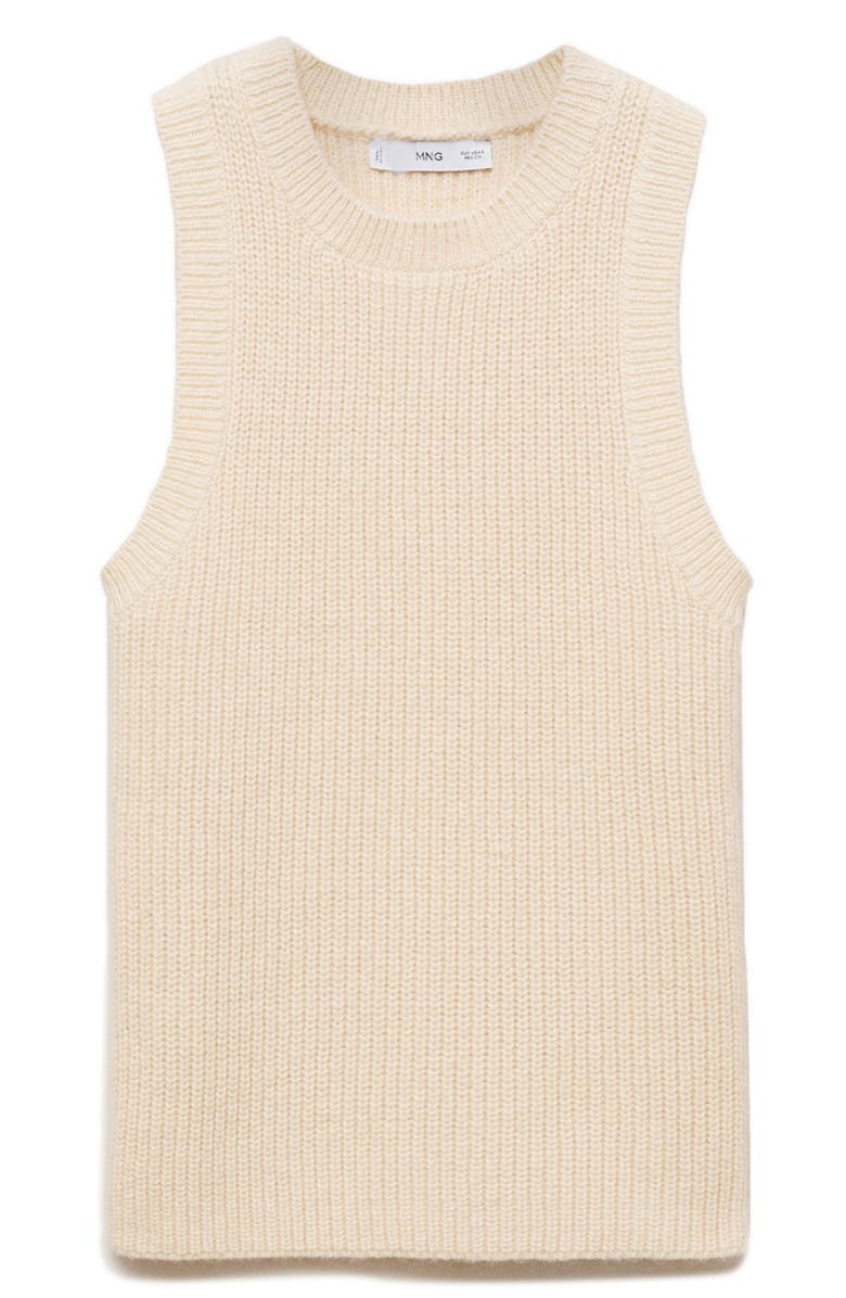 MANGO Tappeito Cotton & Wool Sweater Vest, Alternate, color, Light Beige