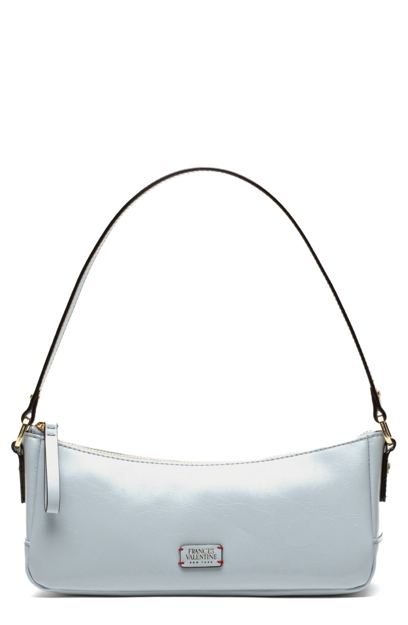 Mia Crinkled Leather Shoulder Bag, Main, color, LIGHT BLUE
