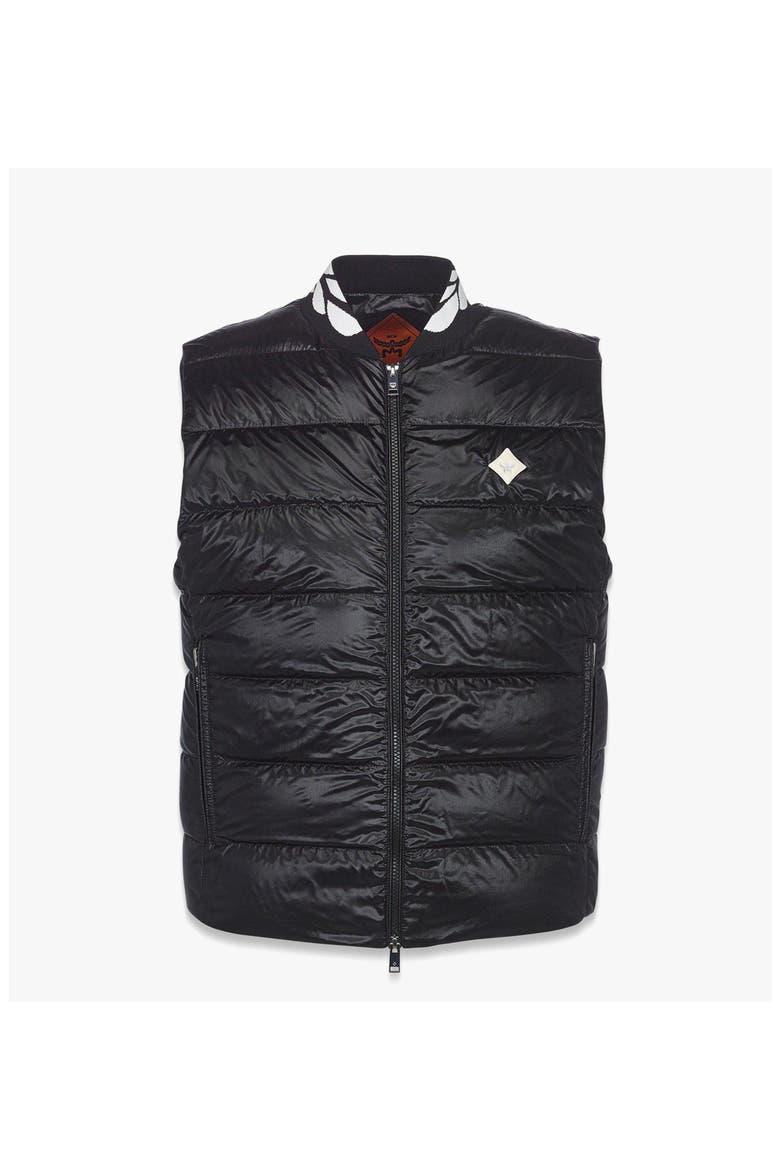 Packable Down Vest in ECONYL®, Main, color, Black