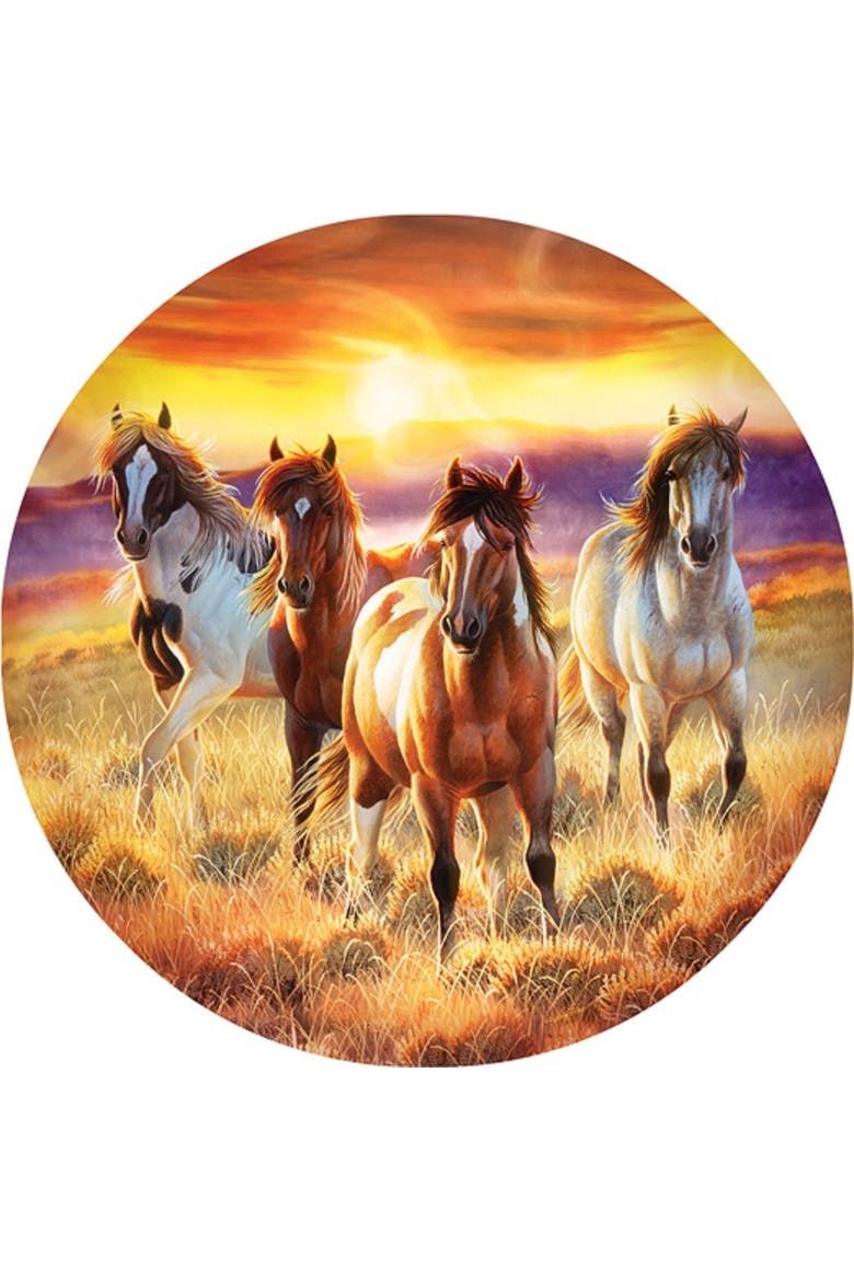 Running in the sun 500 piece Jigsaw Puzzle for Adults Round, Alternate, color, Multicolor