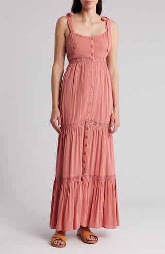BY DESIGN Sicily Lace Tiered Maxi Dress