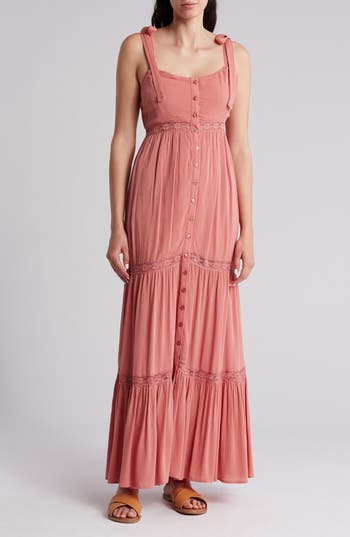 By Design Sicily Lace Tiered Maxi Dress