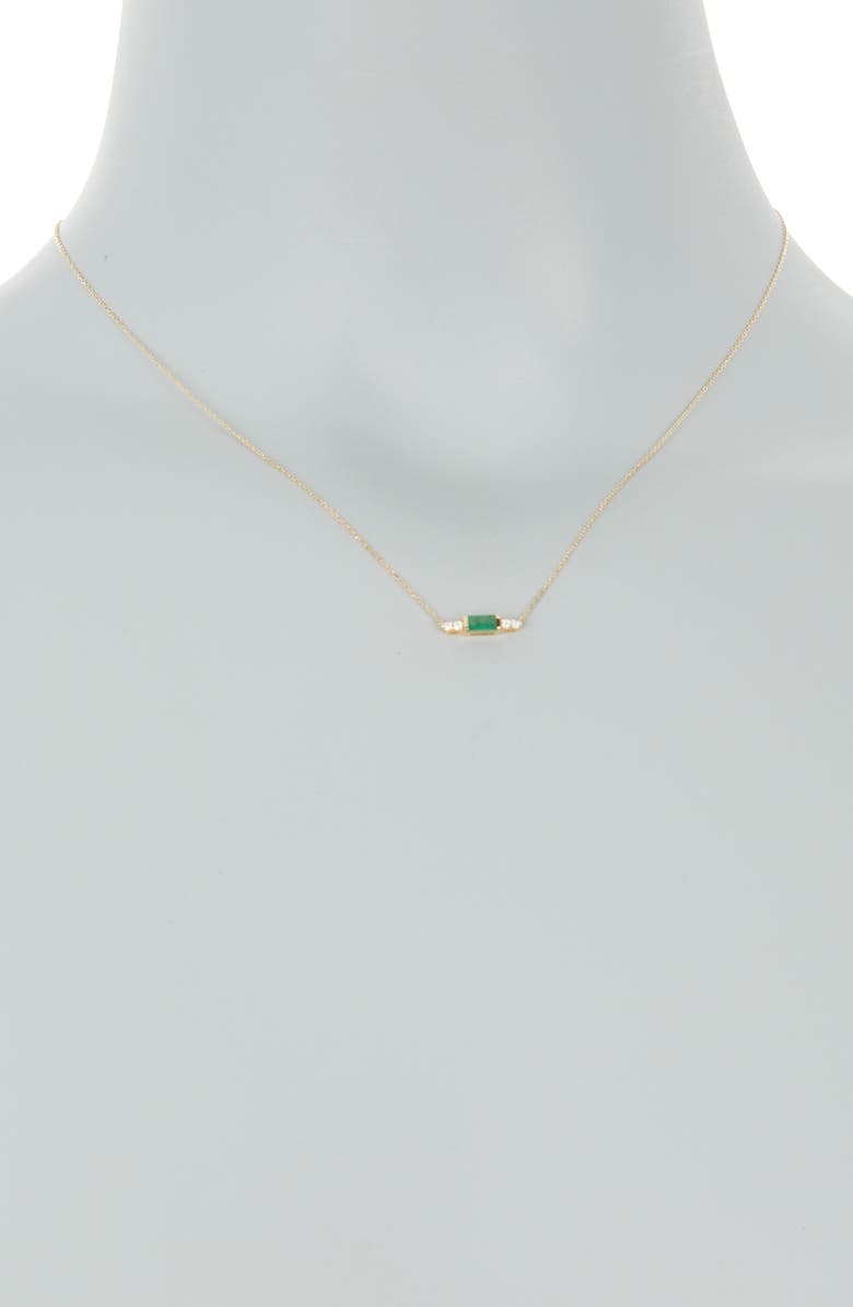 Bony Levy El Mar Emerald & Diamond Pendant Necklace - 0.049ct., Alternate, color, 18Ky