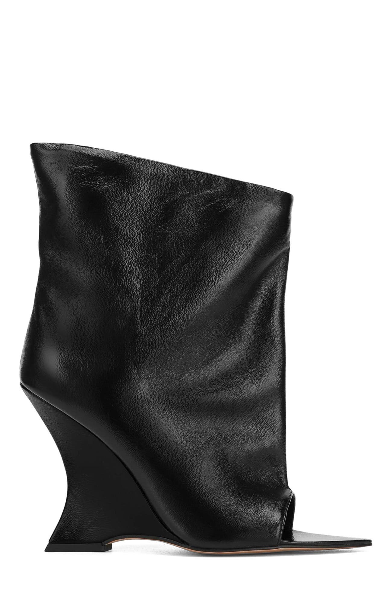 Naked Wolfe Reptile Embossed Leather, Main, color, Black