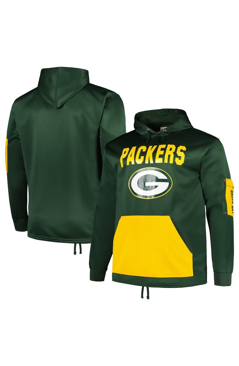 FANATICS Men's Fanatics Branded Green Green Bay Packers Big & Tall Pullover Hoodie, Main, color,