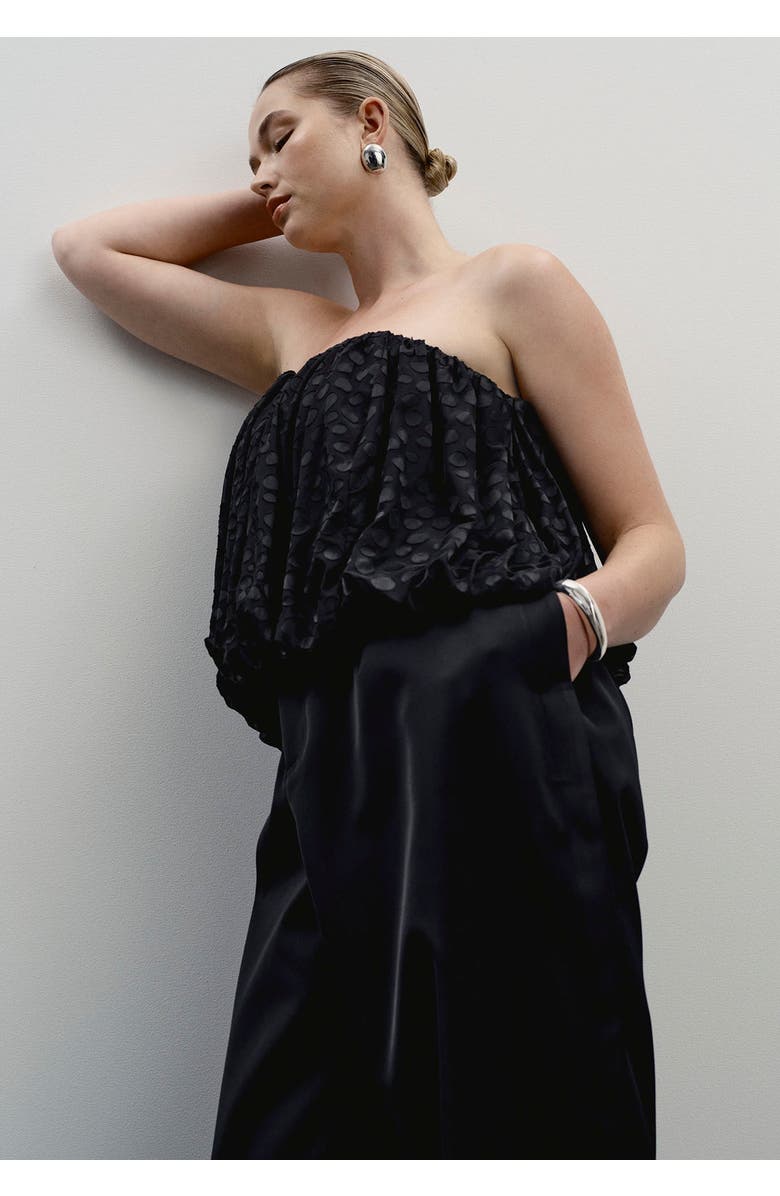 11 Honoré Strapless Bubble Top, Alternate, color, Black Beauty