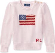 Polo Ralph Lauren Kids' Flag Intarsia Cotton Sweater