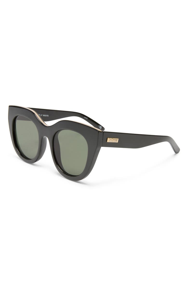 Le Specs Air Heart 51mm Sunglasses, Alternate, color, Black/ Gold