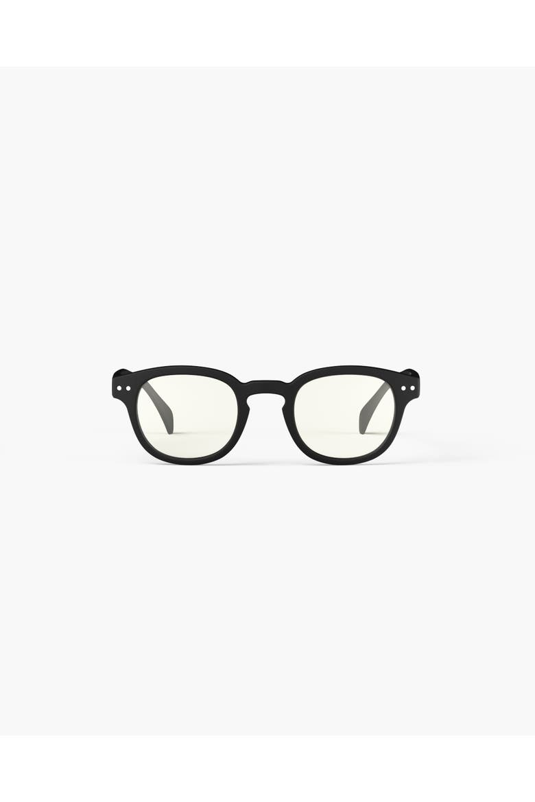 #C 49mm Square Screen Glasses, Main, color, Black