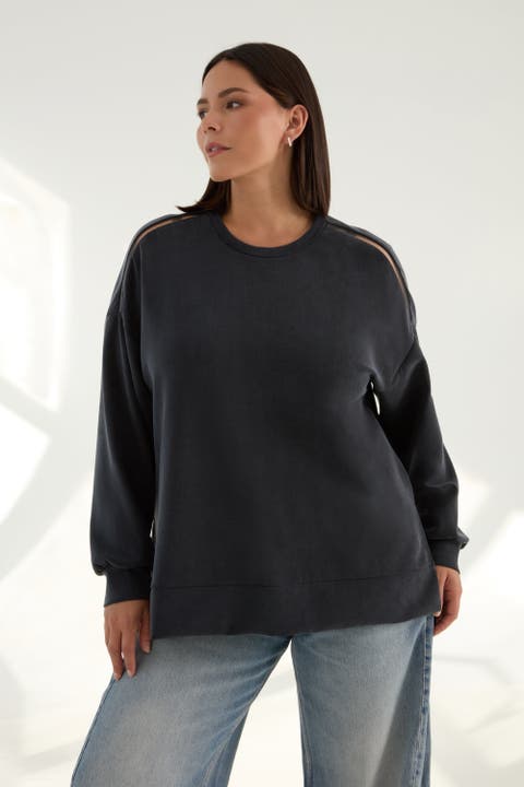 The Cupro Oversized Crew Sweatshirt