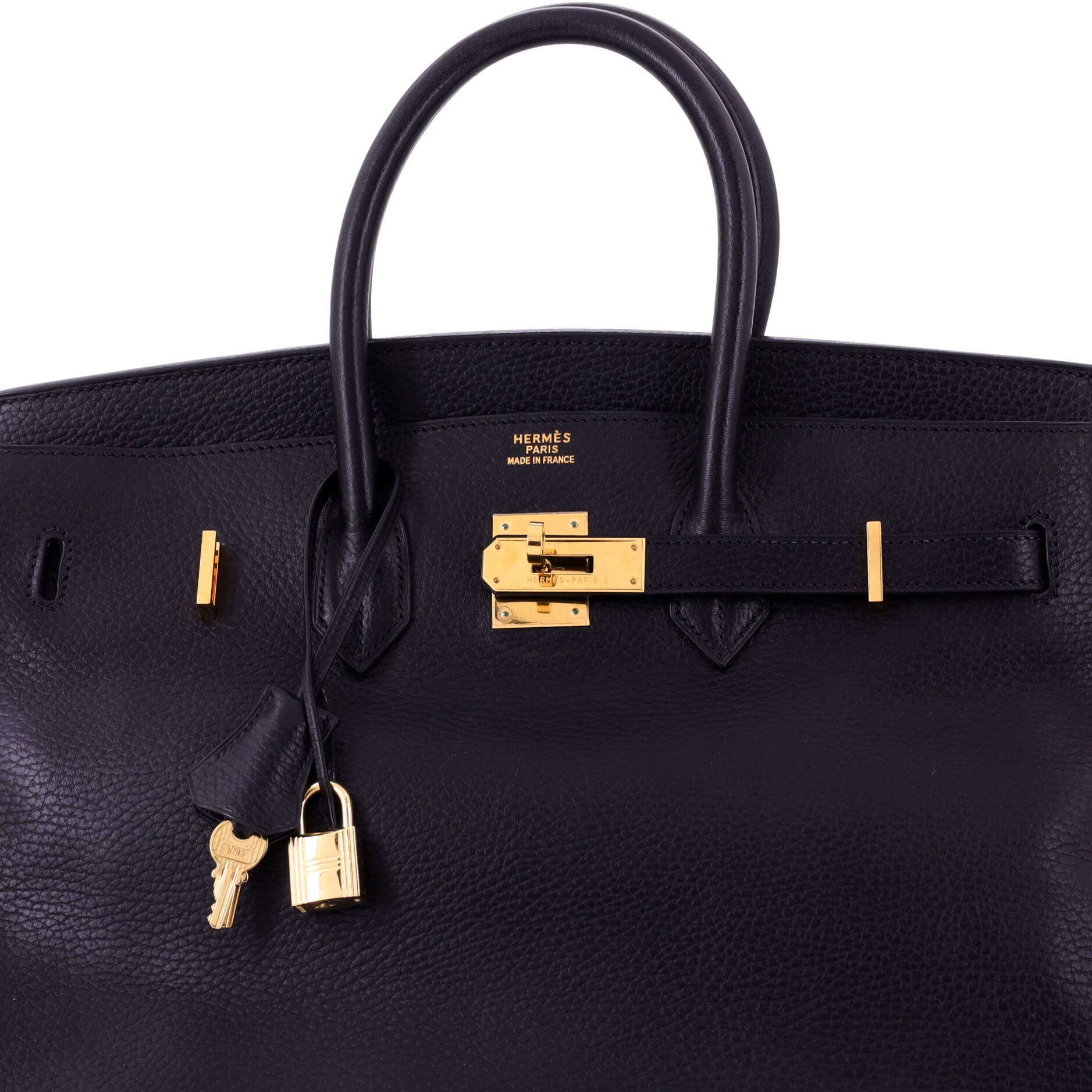 Pre-Owned Hermes Birkin Handbag Black Ardennes with Gold Hardware 35, Alternate, color, Noir