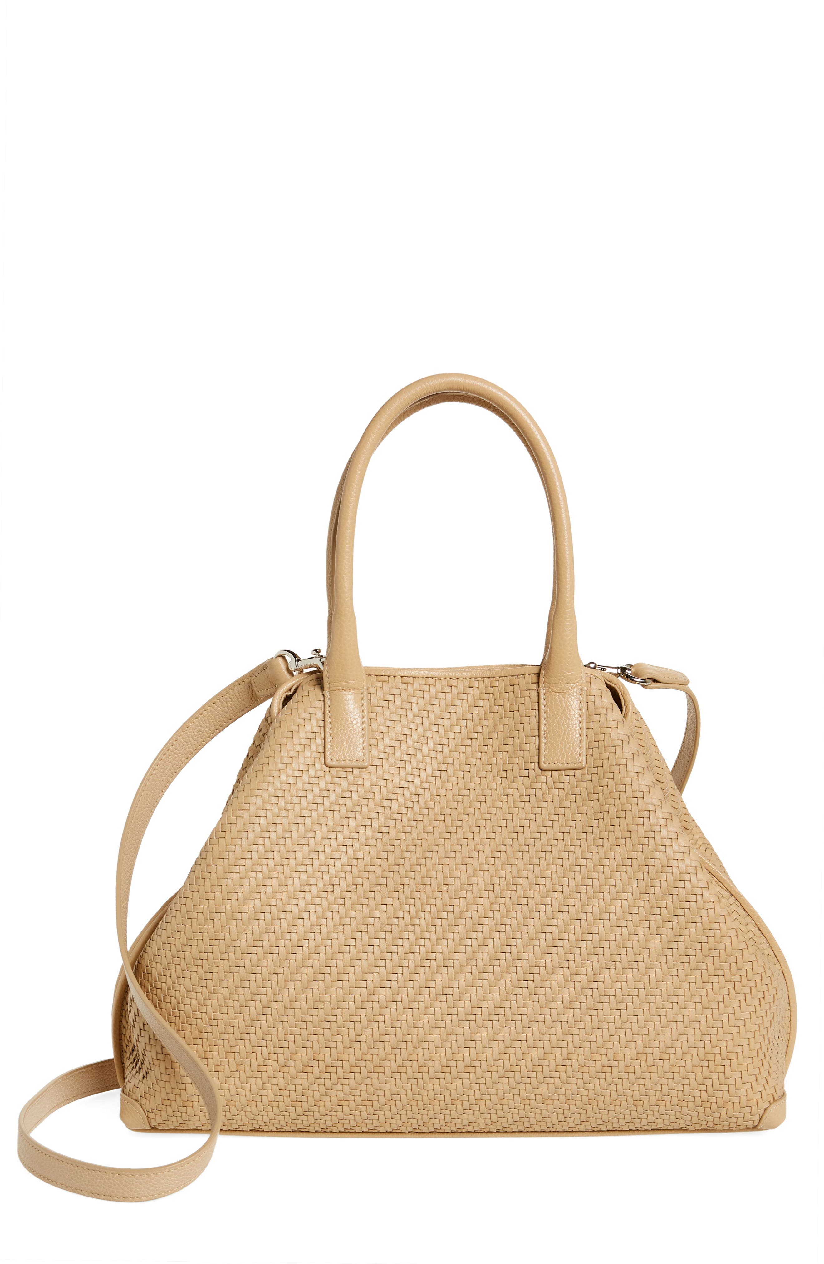 Akris Small AI Woven Leather Tote, Main, color, 234 Cordage