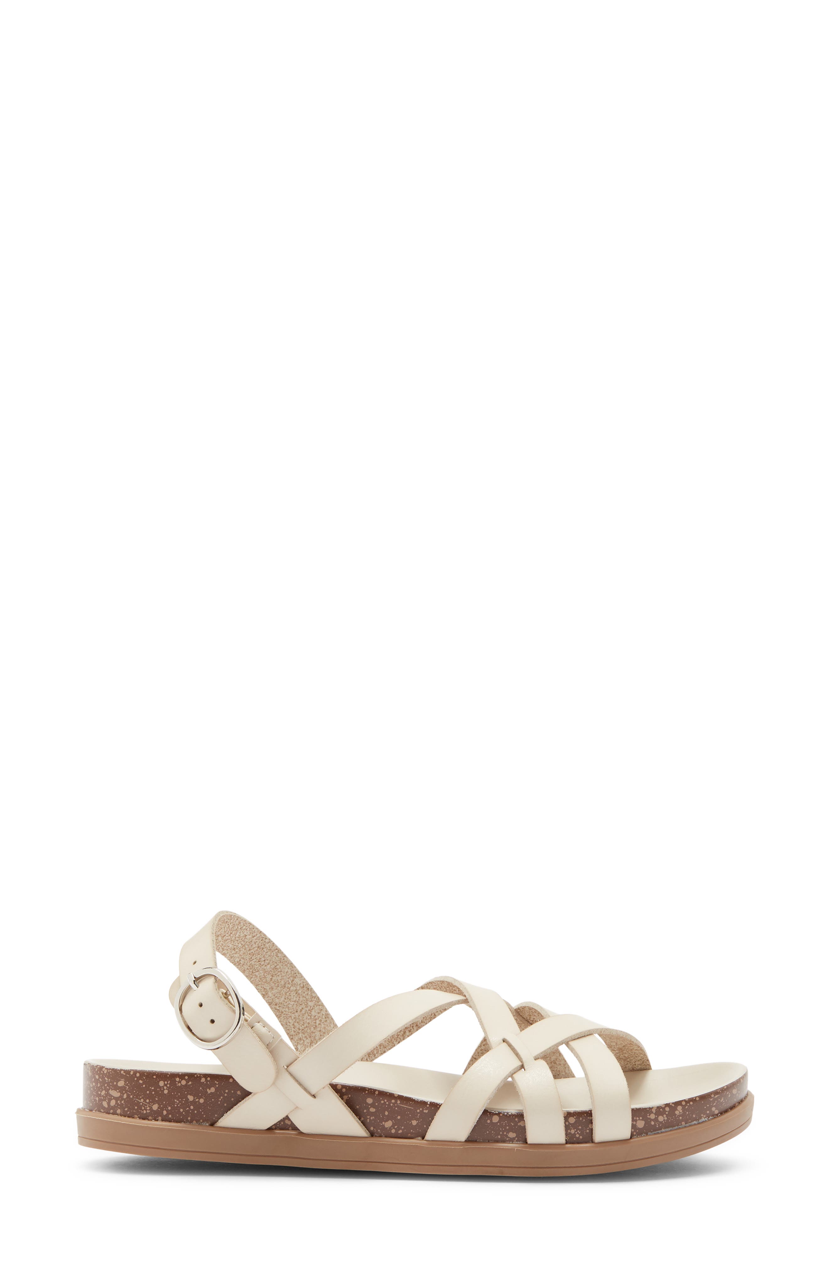 Project Cloud Faux Leather Sandal, Alternate, color, Cream