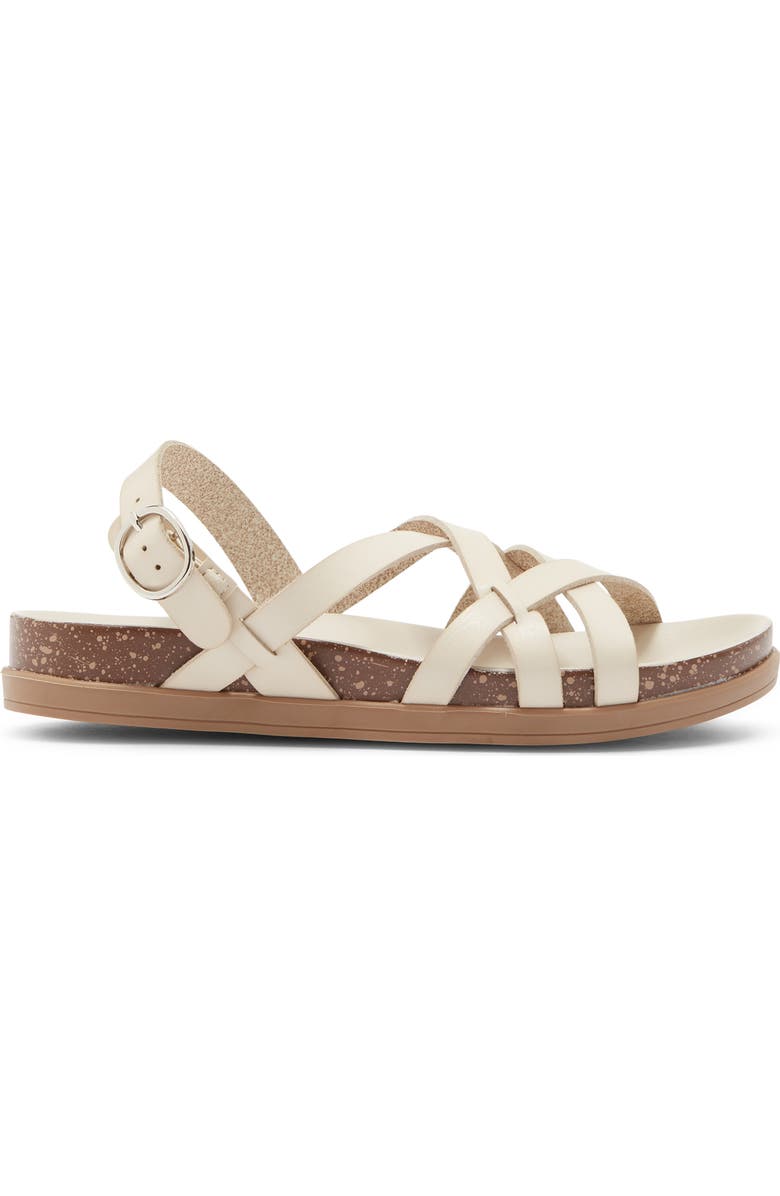 Project Cloud Faux Leather Sandal, Alternate, color, Cream