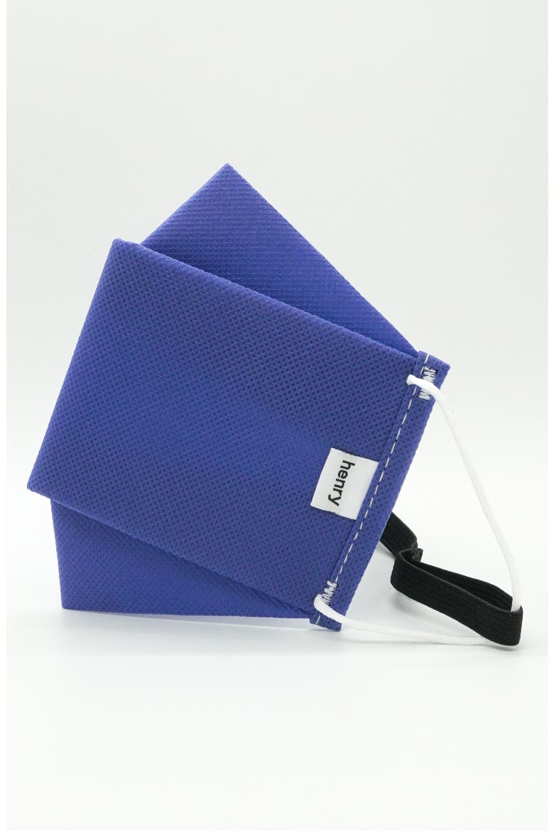 Adult Pleated Face Mask, Alternate, color, ROYAL BLUE