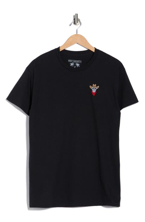 Skull Cowboy Emroidery T-Shirt