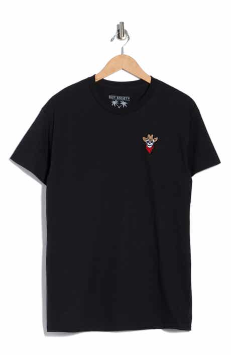 RIOT SOCIETY Skull Cowboy Emroidery T-Shirt