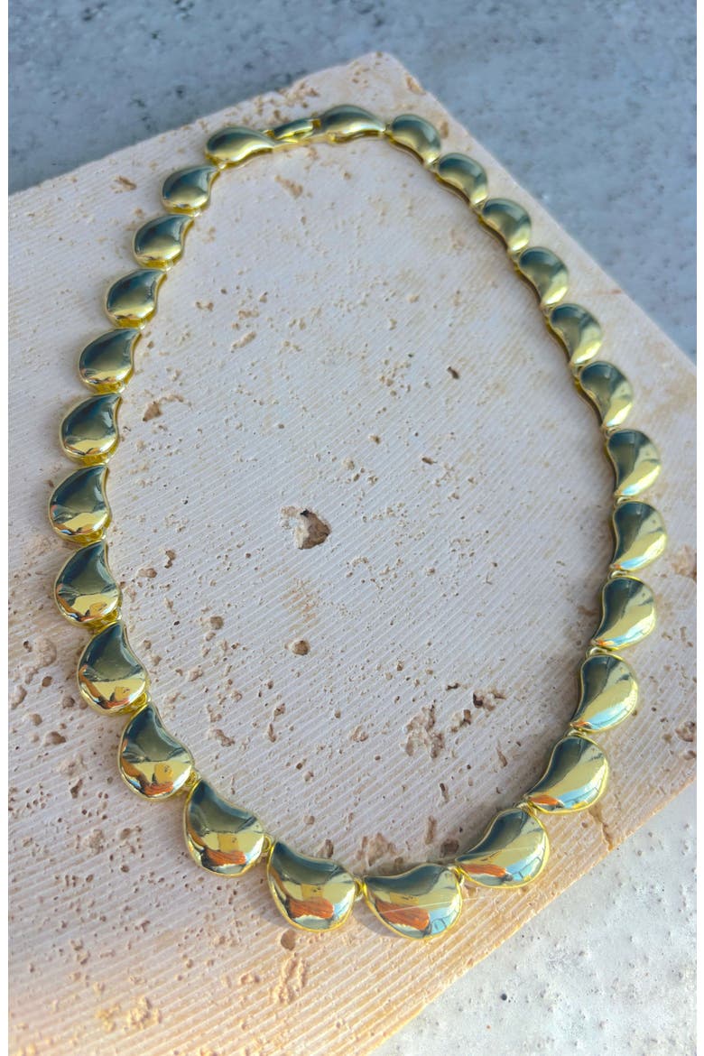 Teardrop Chain Necklace, Alternate, color, GOLD