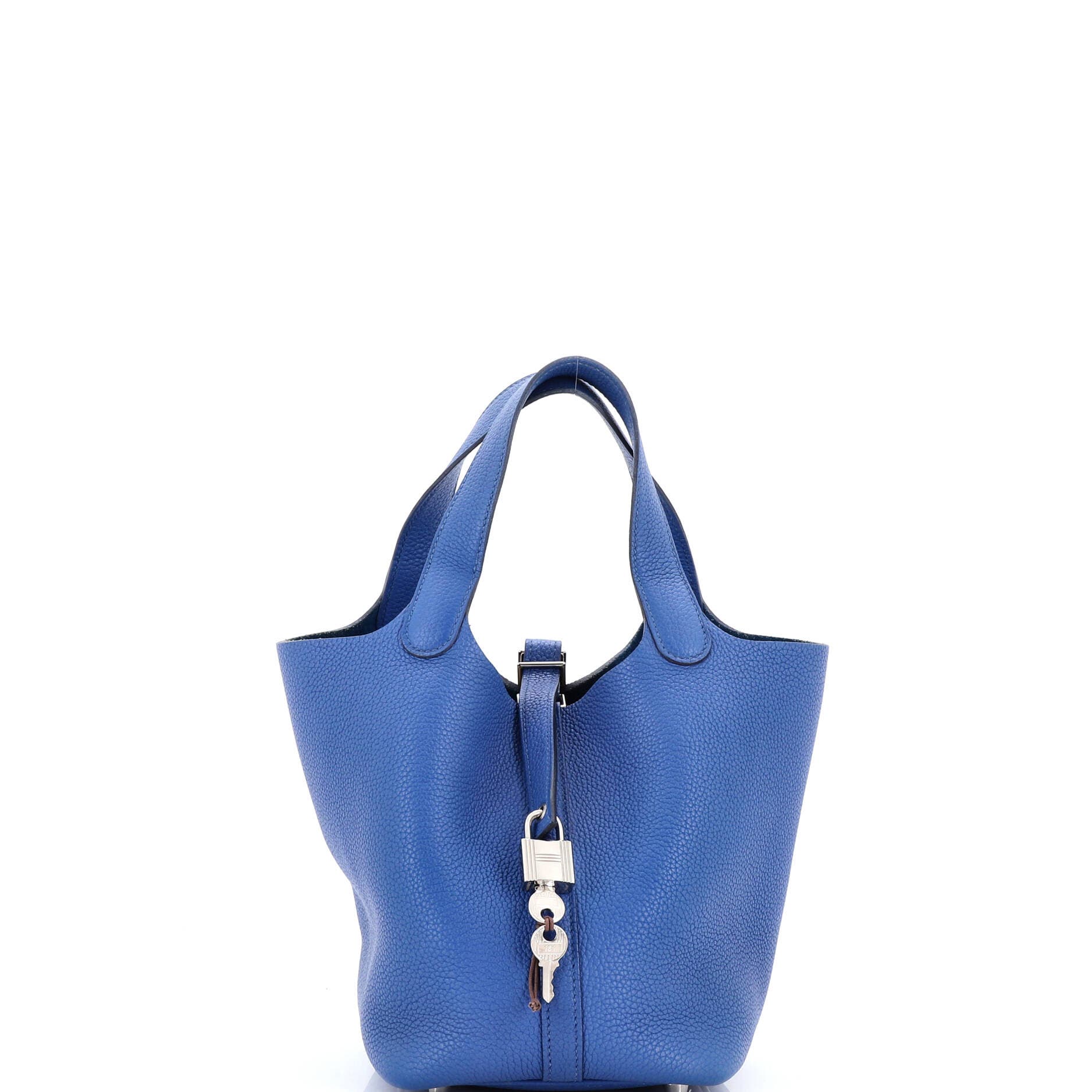 Pre-Owned Hermes Picotin Lock Bag Maurice PM, Main, color, Bleu France