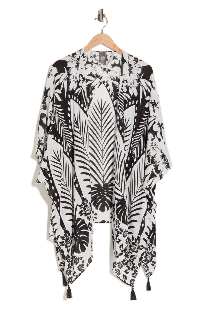 Vince Camuto Tropical Print Duster, Alternate, color,